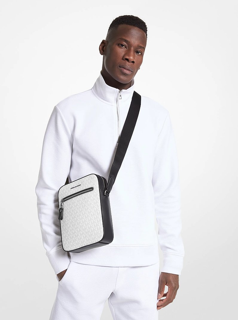 Sac d'avion Henry &agrave; logo in BLANC &Eacute;CLATANT | Michael Kors