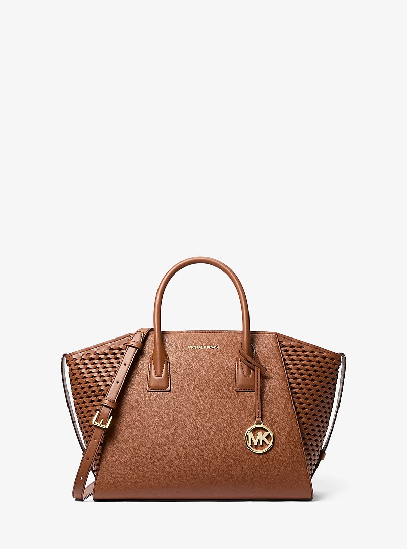 Avril Large Woven Satchel in LUGGAGE - Sale | Michael Kors Canada [CA]