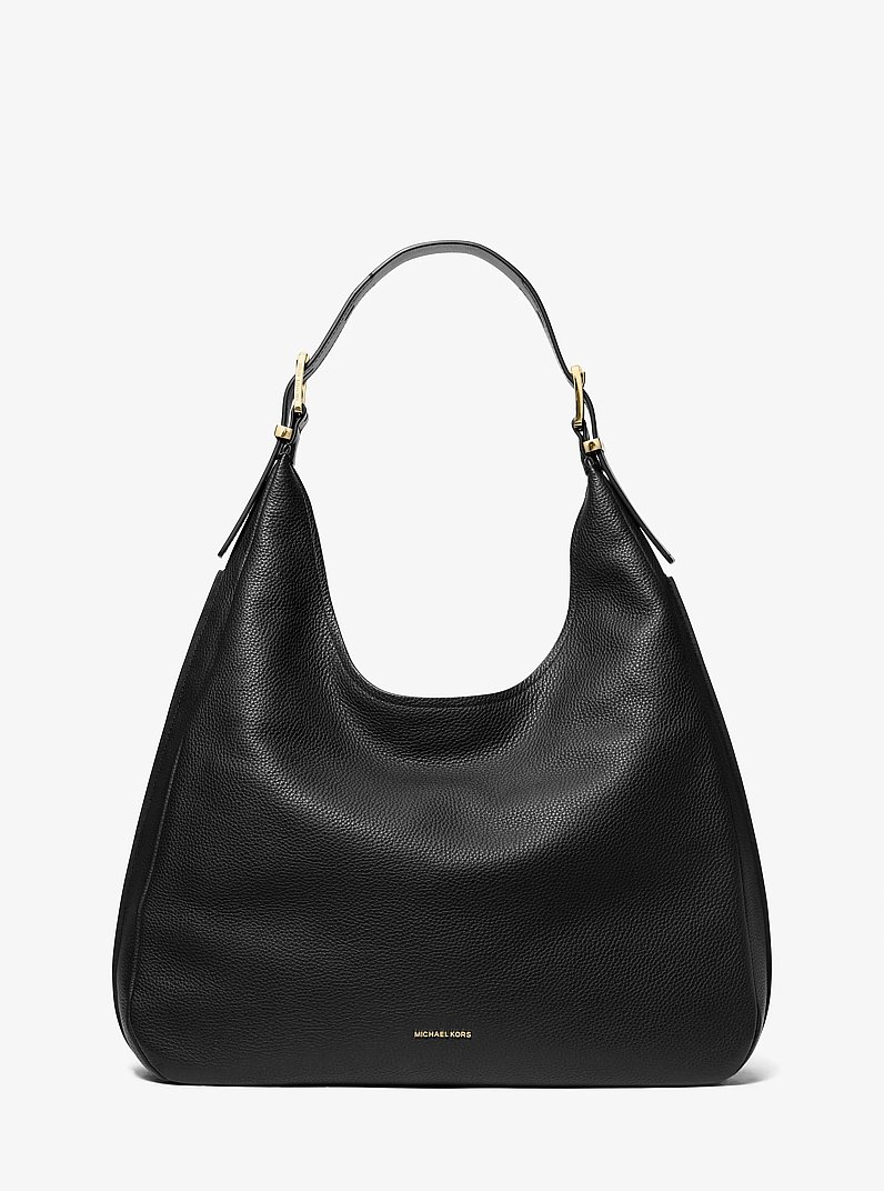 Hobo Bag Nolita Large aus gekrispeltem Leder in SCHWARZ | Michael Kors