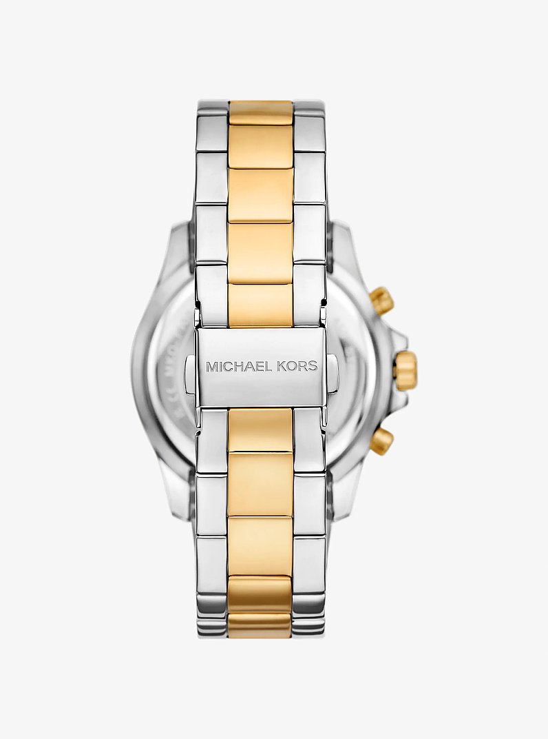 Oversized Everest Pav&eacute; Two-Tone Watch in TWO TONE | Michael Kors