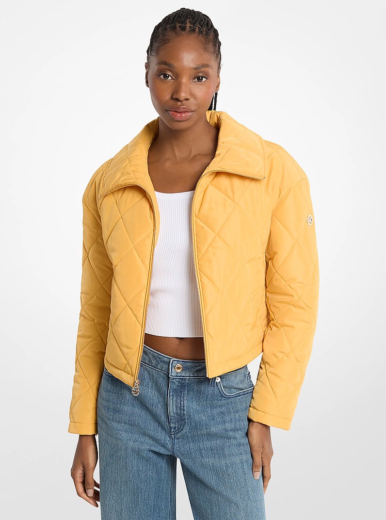 Cropped Quilted Jacket in HONEYWHEAT | Michael Kors