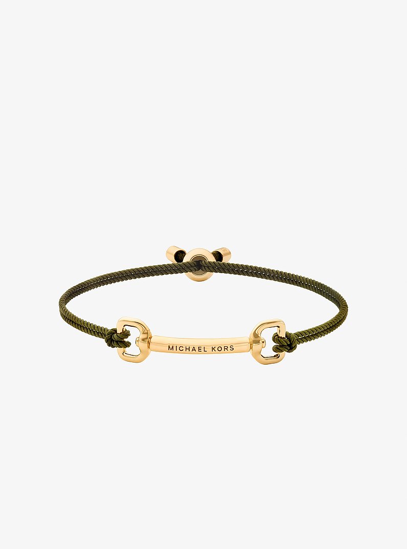 Horsebit Corded Slider Bracelet in GOLD/OREGANO | Michael Kors