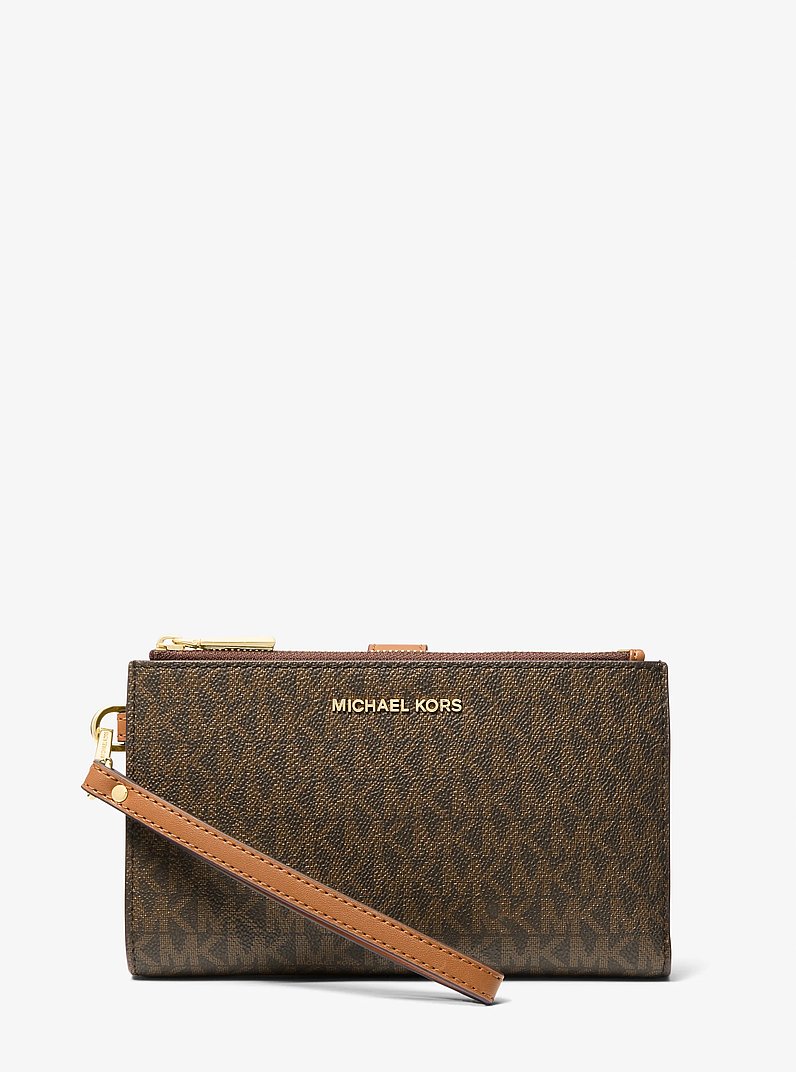 Jet Set Logo Smartphone Wallet in BRN/ACORN | Michael Kors