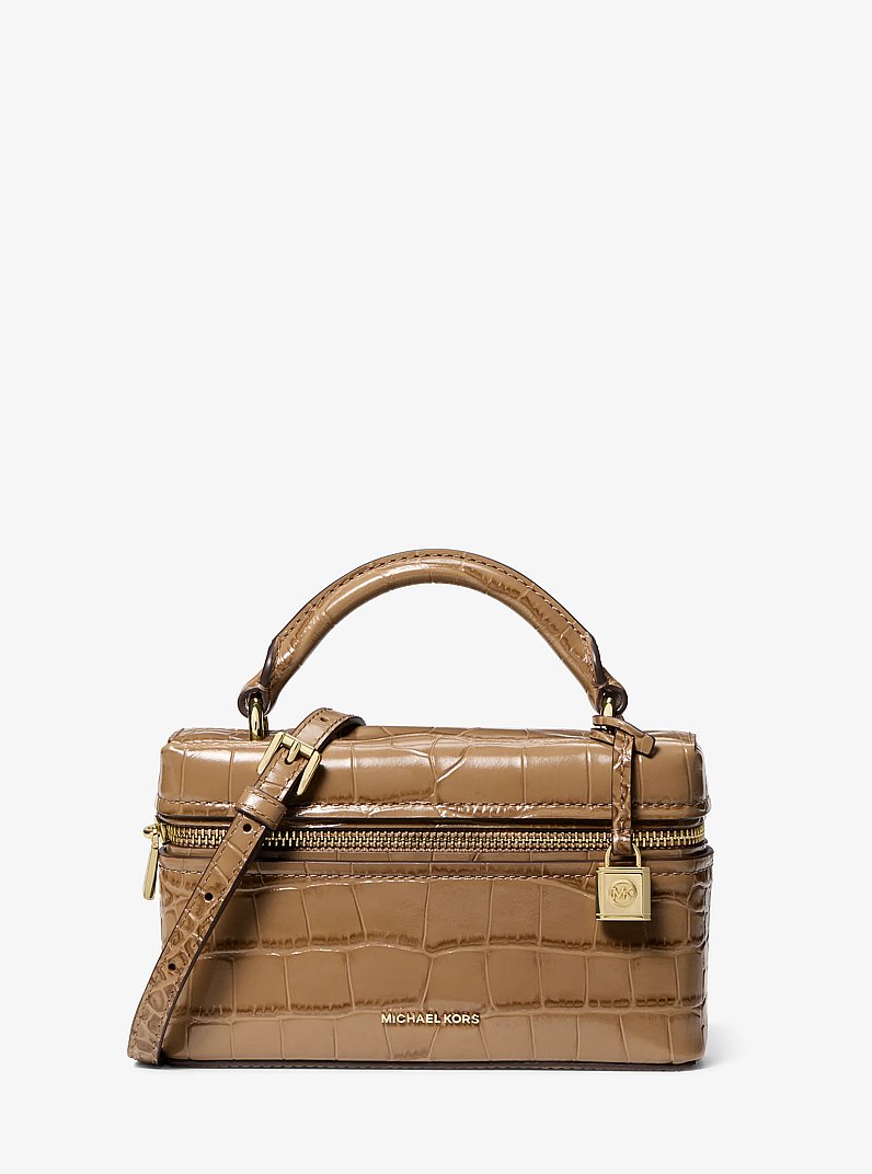 Jana Extra-Small Crocodile Embossed Leather Convertible Crossbody