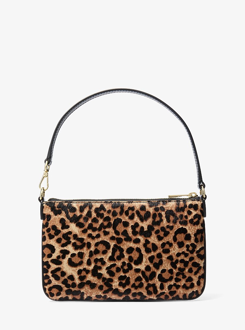 Pochette-bracelet Jet Set Travel en poils de veau &agrave; imprim&eacute; l&eacute;opard in POIL DE CHAMEAU MULTI | Michael Kors