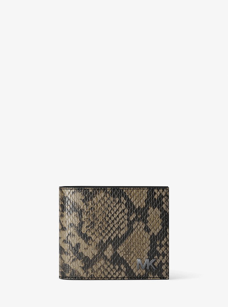 Billetera Cyrus con relieve de serpiente con monedero in MADERA FLOTANTE | Michael Kors