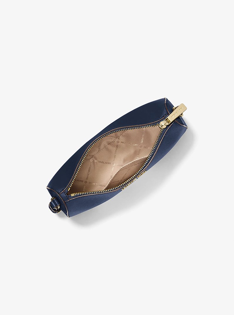 Pochette Jet Set Medium aus Saffianleder in NAVYBLAU | Michael Kors