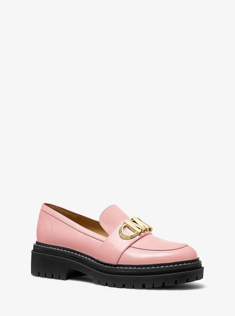 Parker Leather Loafer in PINK | Michael Kors