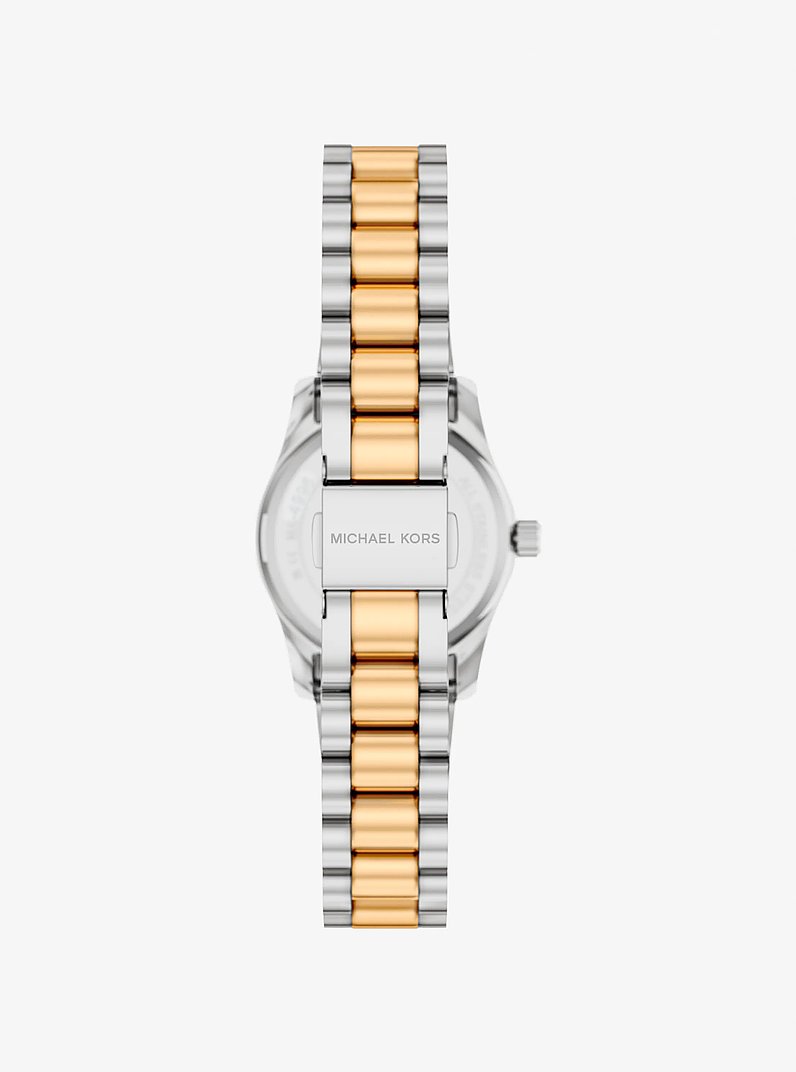 Kleine, zweifarbige Armbanduhr Lexington mit Pav&eacute; in ZWEIFARBIG | Michael Kors