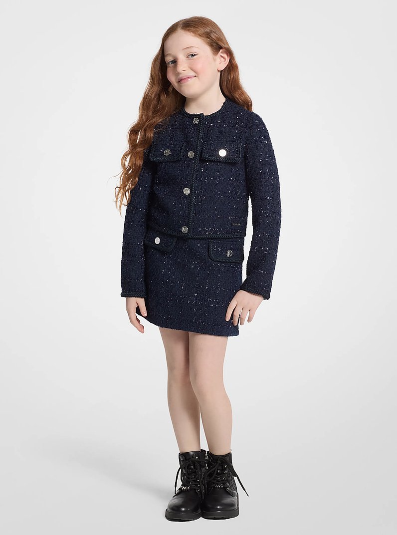 Tweed Skirt in NAVY | Michael Kors