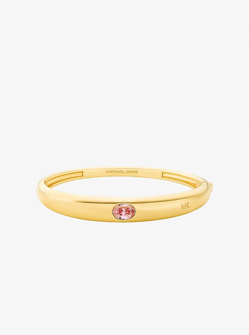 Oval Stone Bangle in GOLD/PINK | Michael Kors