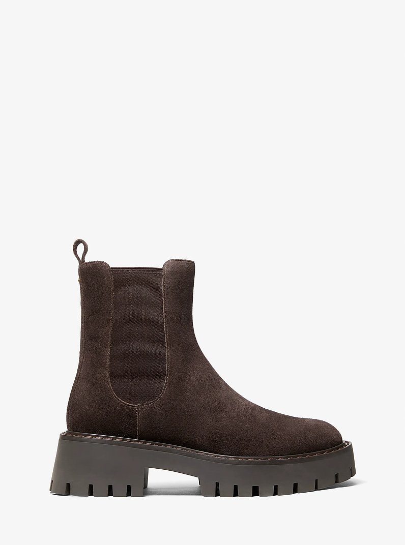 Stivale Asher in pelle scamosciata con suola carrarmato in CIOCCOLATO | Michael Kors