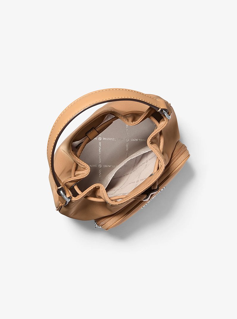 Khai Small Nylon Bucket Bag in PEANUT | Michael Kors