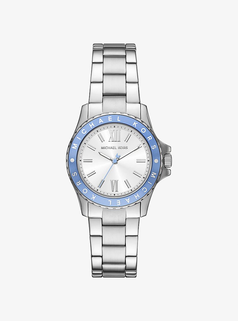 Mini Everest Silver-Tone Watch in SKY BLUE | Michael Kors