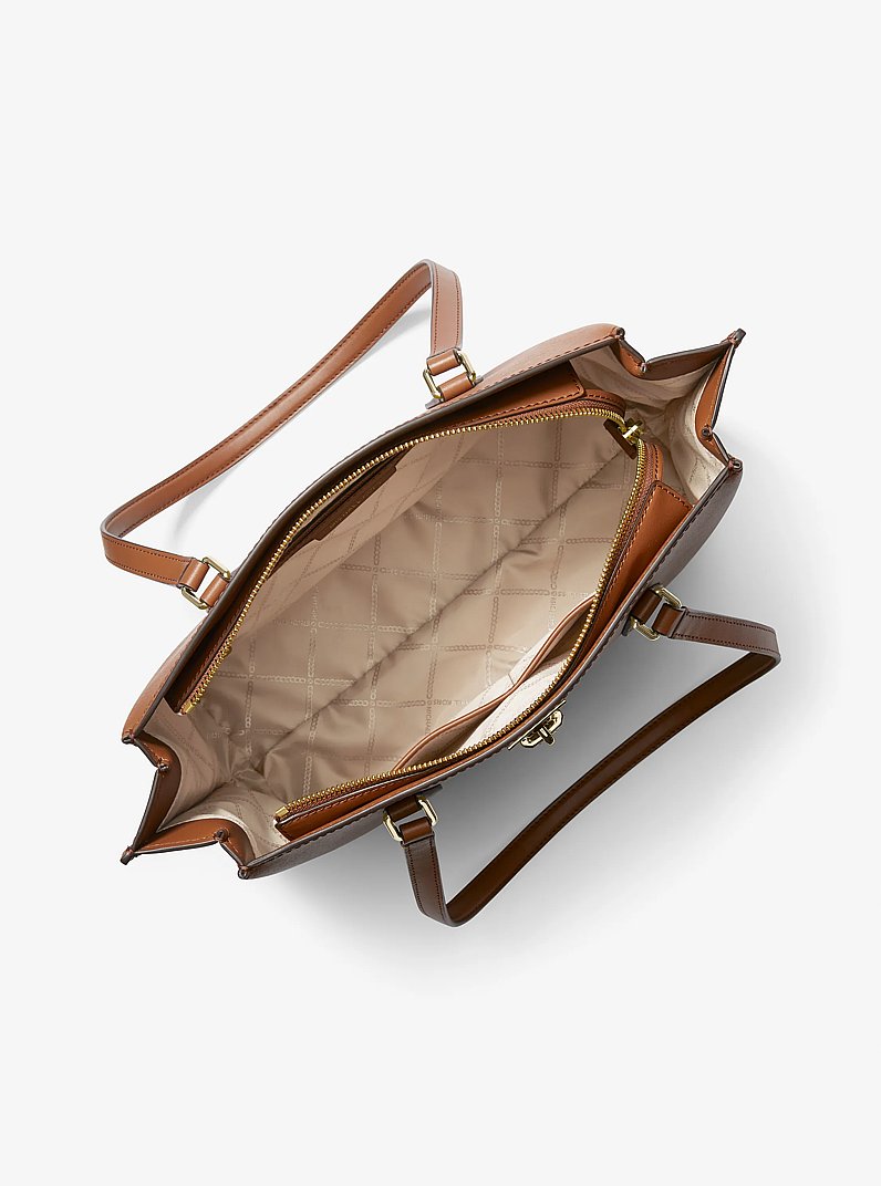 Ruby Large Saffiano Leather Tote Bag in LUGGAGE | Michael Kors