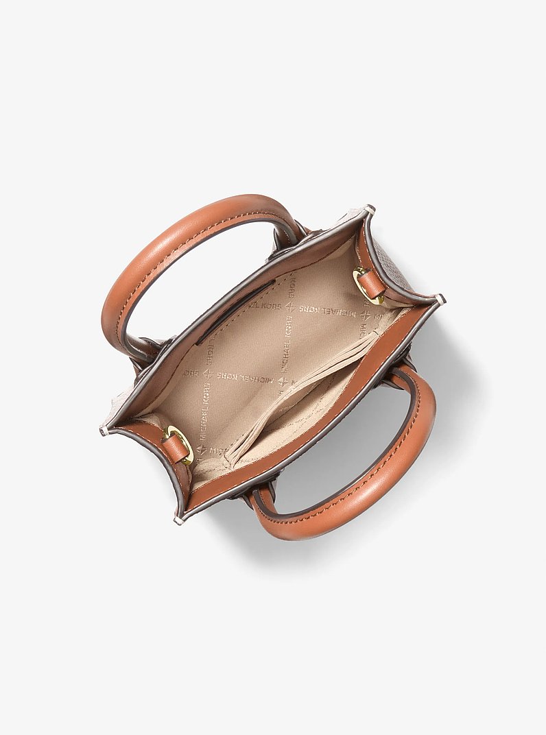 Mercer Extra-Small Logo and Leather Crossbody Bag in VANILLA | Michael Kors