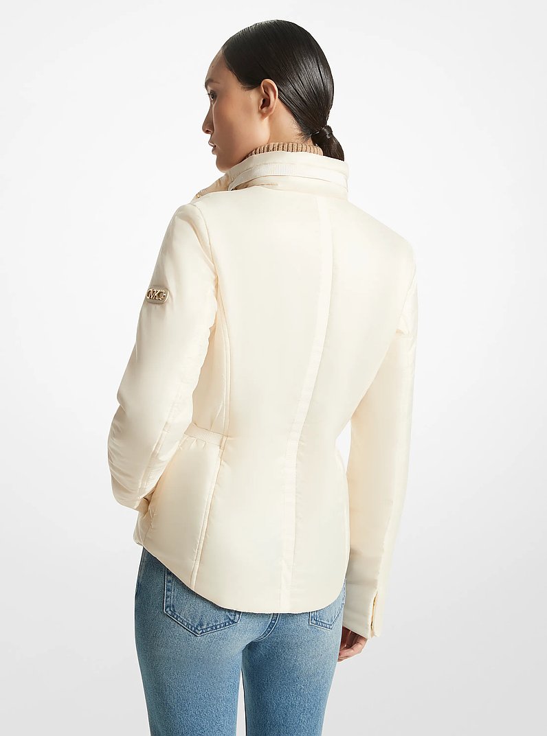 Recycled Satin Cir&eacute; Puffer Jacket