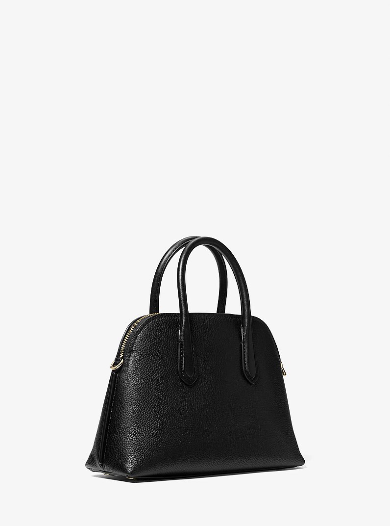 Borsa a mano Freddie media in pelle martellata in NERO | Michael Kors