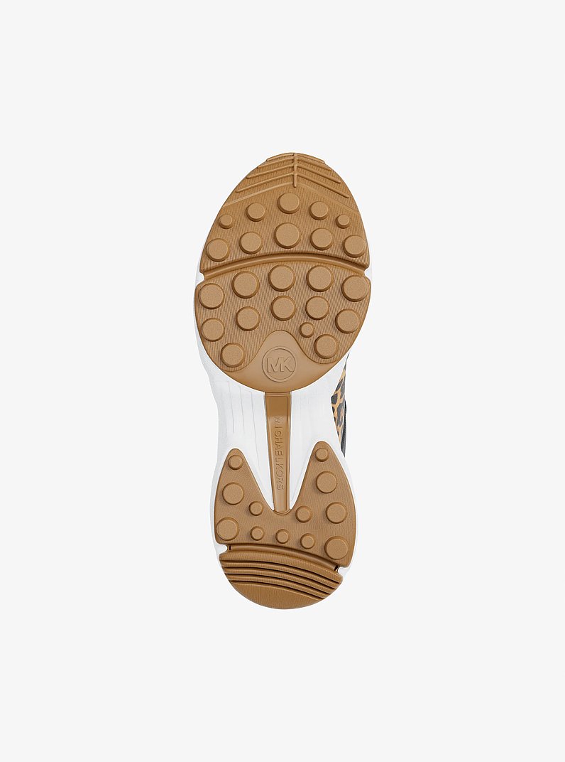 Katrina Mixed-Media Trainer in BUTTERSCOTCH | Michael Kors