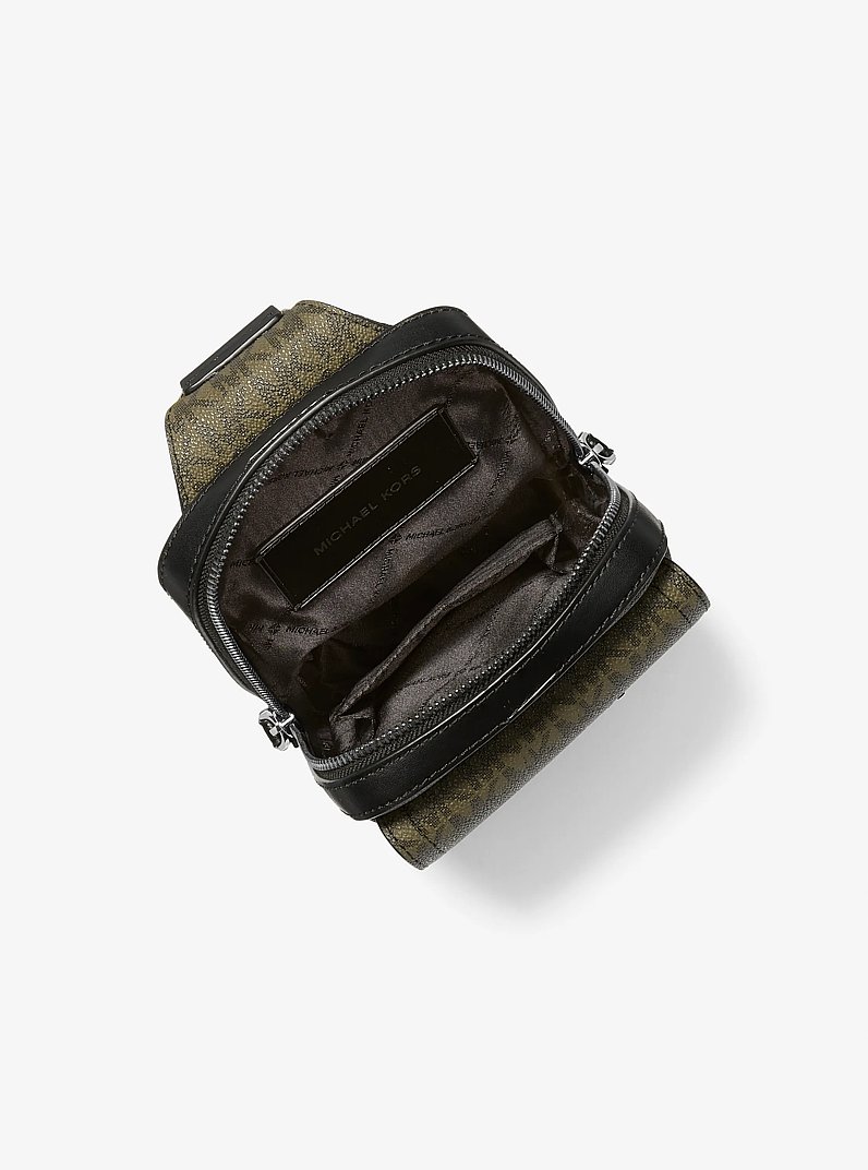 Sac &agrave; une bretelle Hudson &agrave; logo Signature in VERT OLIVE | Michael Kors