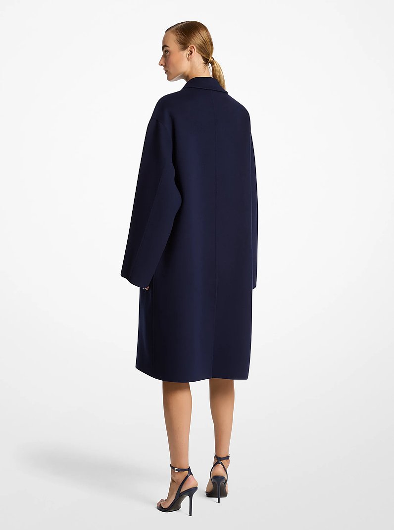 Double Faced Wool Oversized Balmacaan in MARITIME | Michael Kors
