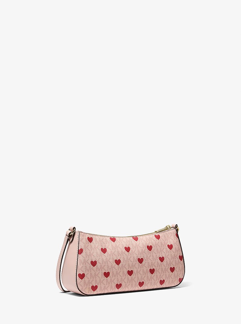 Sammy Small Printed Signature Logo Pochette in POWDER BLUSH | Michael Kors