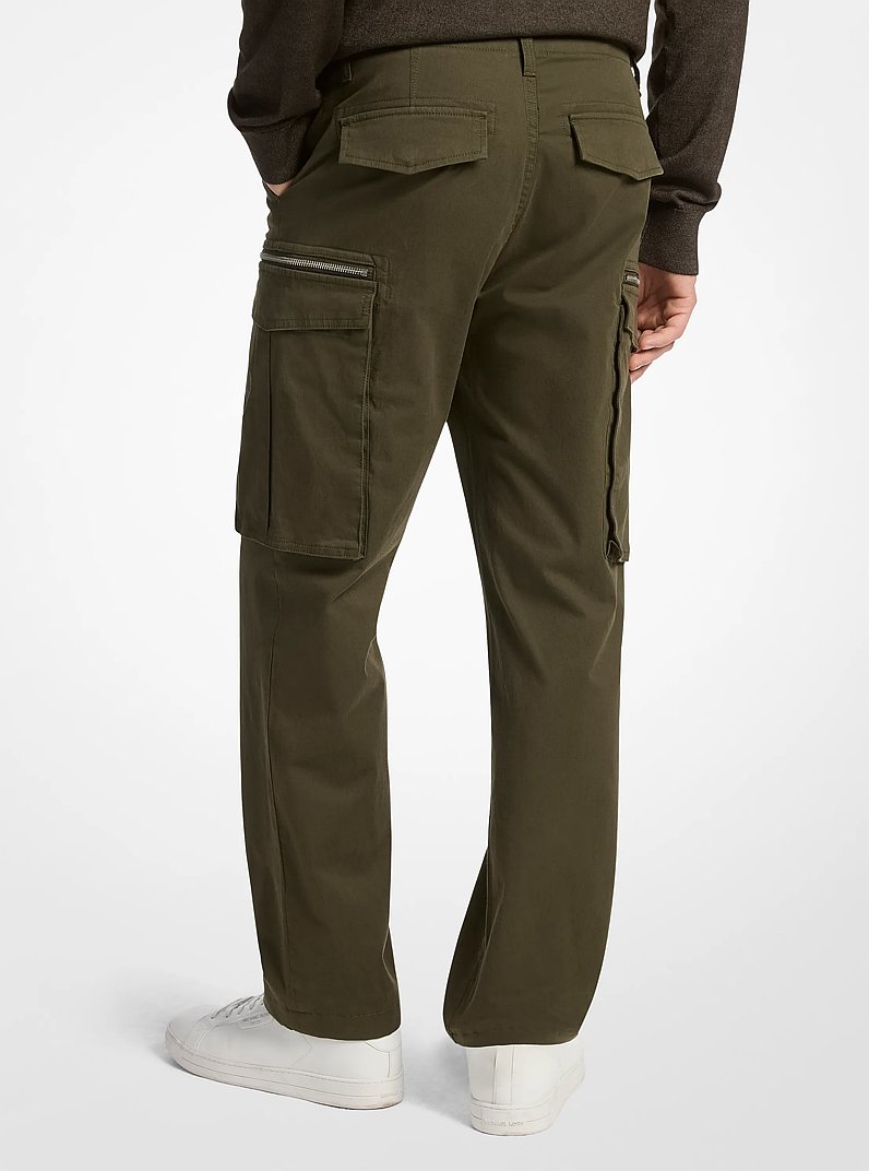 Pantalon cargo zipp&eacute; en coton extensible in LIERRE | Michael Kors