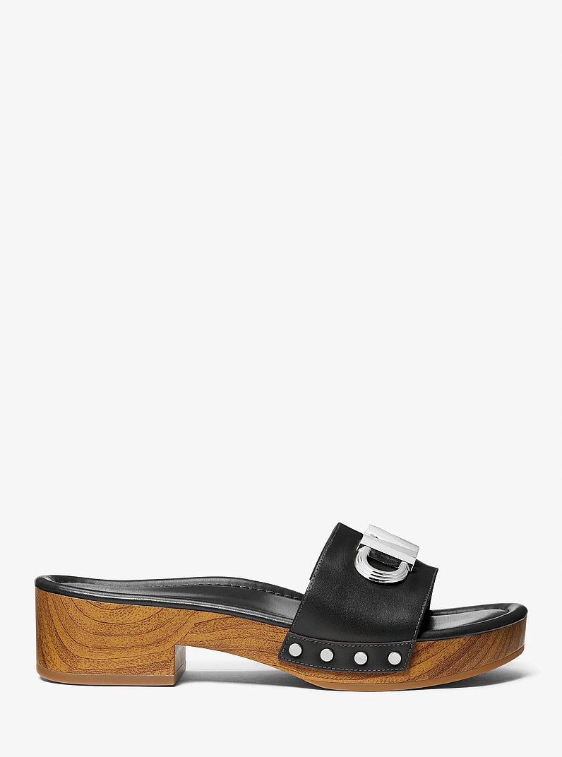 Sandalia Parker de piel con plataforma in NEGRO | Michael Kors