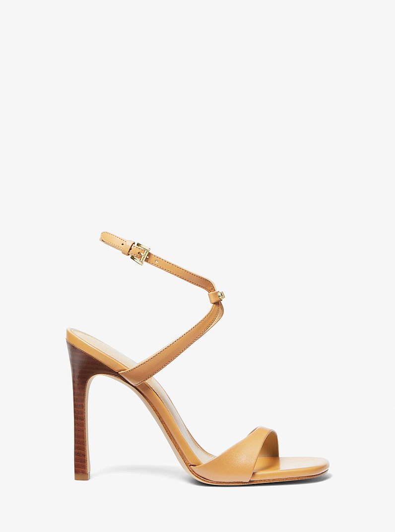 Amara Leather Sandal in PALE PEANUT | Michael Kors