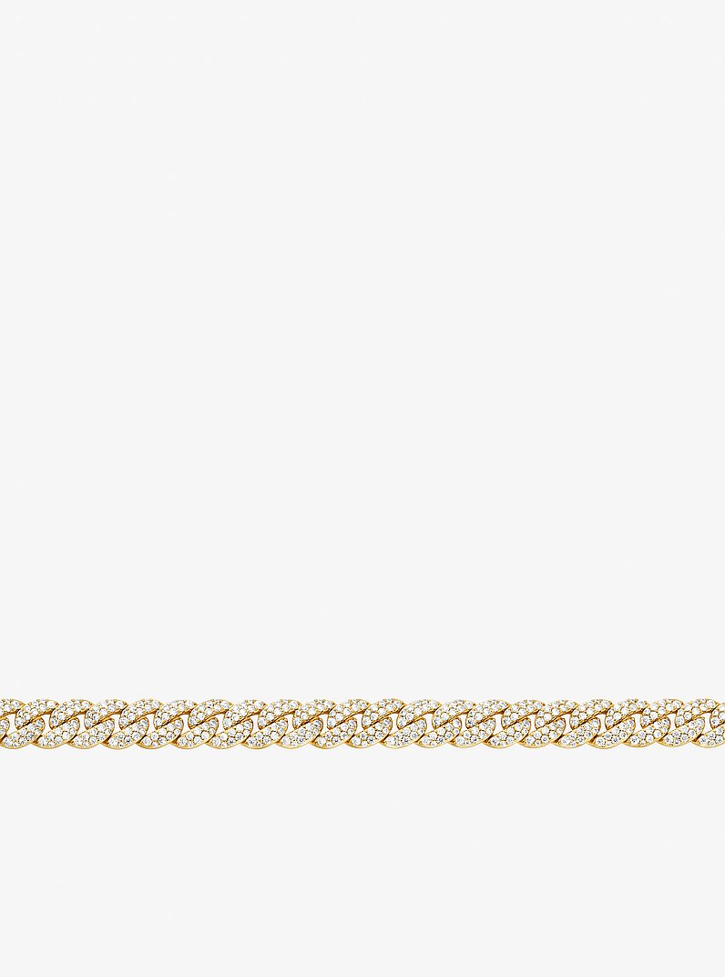 Pav&eacute; Curb-Link Chain Bracelet