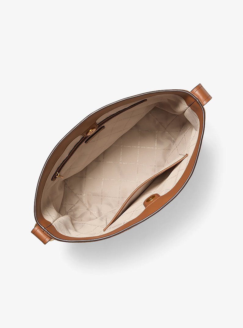 Nolita Large Suede Bucket Tote Bag in LUGGAGE | Michael Kors