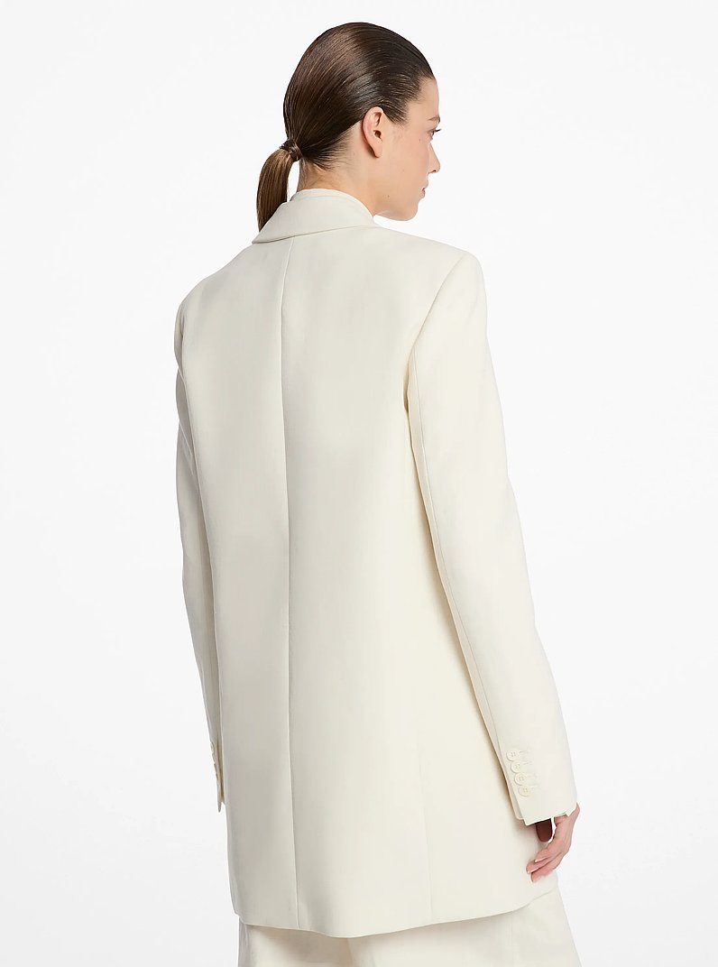 Linen Boyfriend Blazer in ECRU | Michael Kors