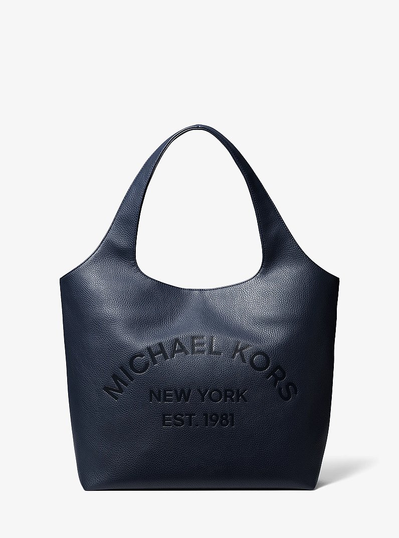 Petit sac fourre-tout Cooper &agrave; logo gaufr&eacute; in BLEU MARINE | Michael Kors