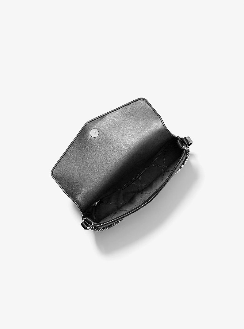 Kacey Extra-Small Pebbled Leather Crossbody Bag in BLACK | Michael Kors