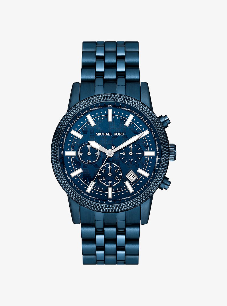 Reloj Hutton oversize en tono azul in AZUL MARINO | Michael Kors