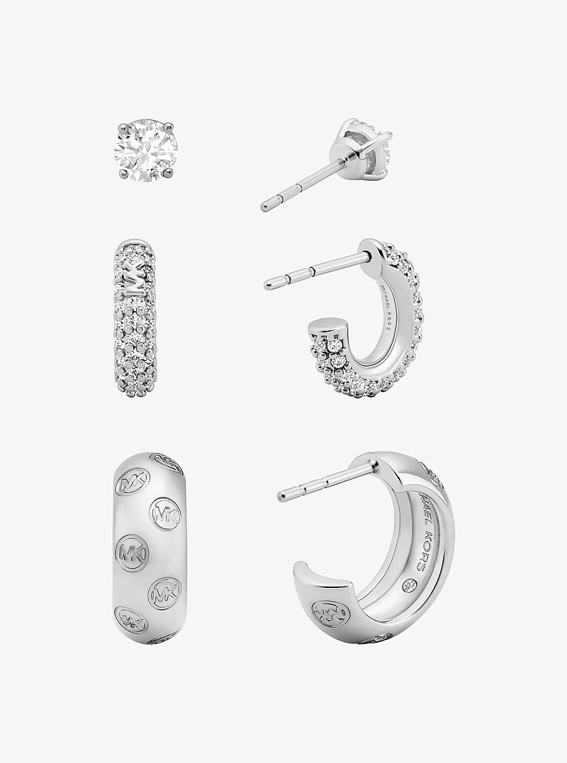 3-Piece Earrings Gift Set in SILVER | Michael Kors