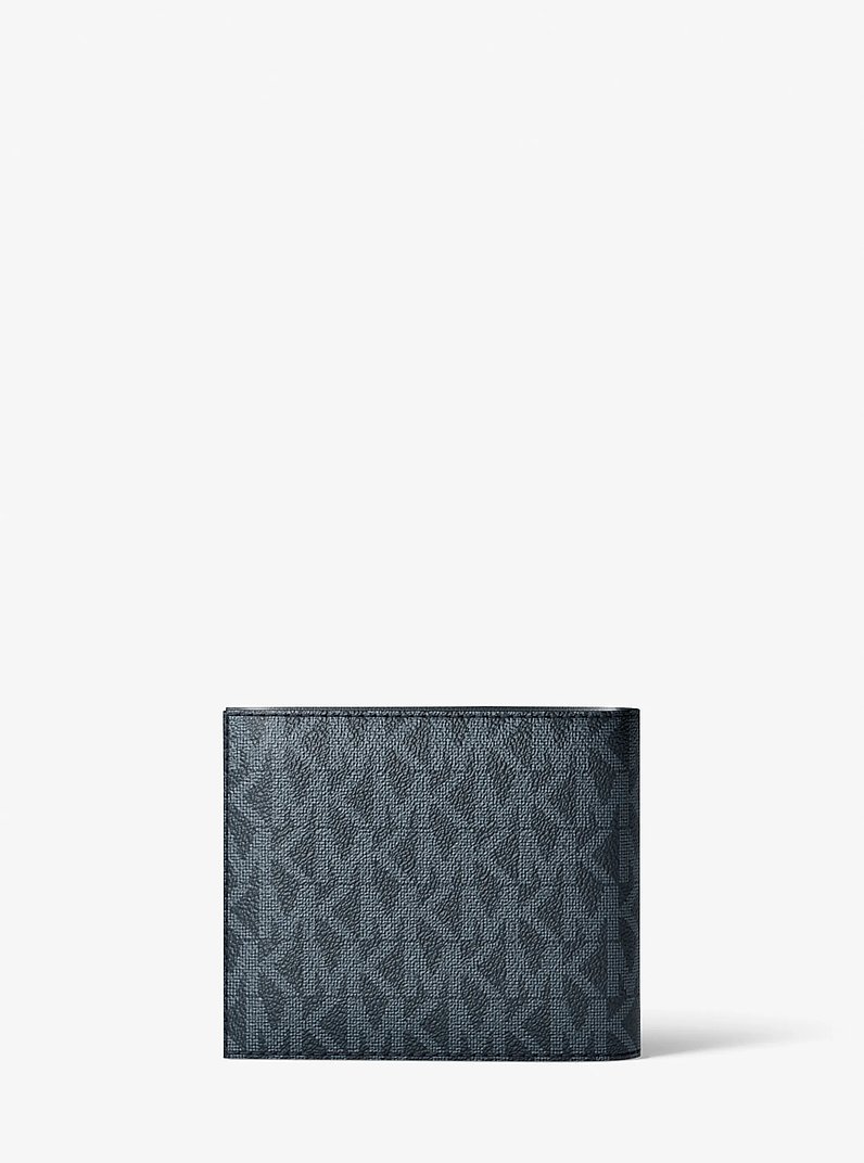 Brieftasche Greyson aus Logostoff mit M&uuml;nzfach in ADMRL/BLBLAU | Michael Kors