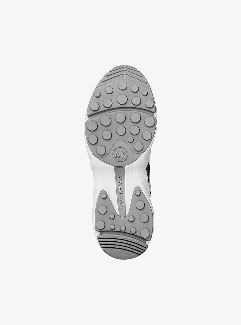 Jett Mixed-Media Trainer in OP WHT/BROWN | Michael Kors