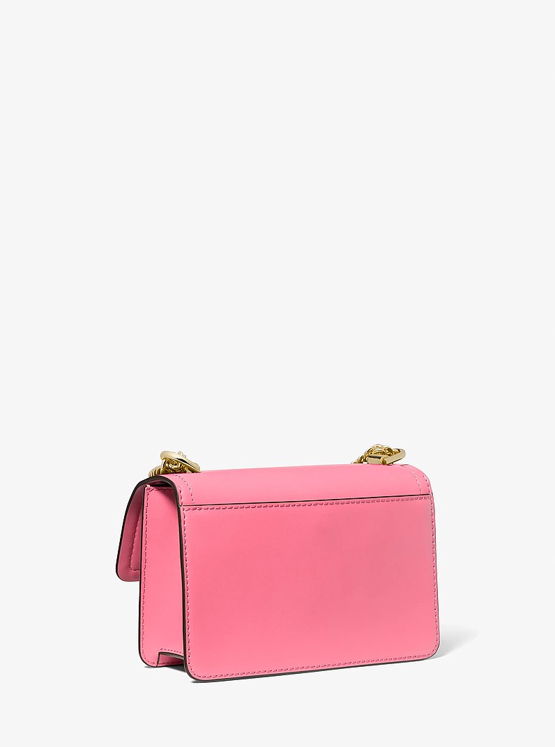 Heather Extra-Small Leather Crossbody Bag in CAMELIA ROSE | Michael Kors