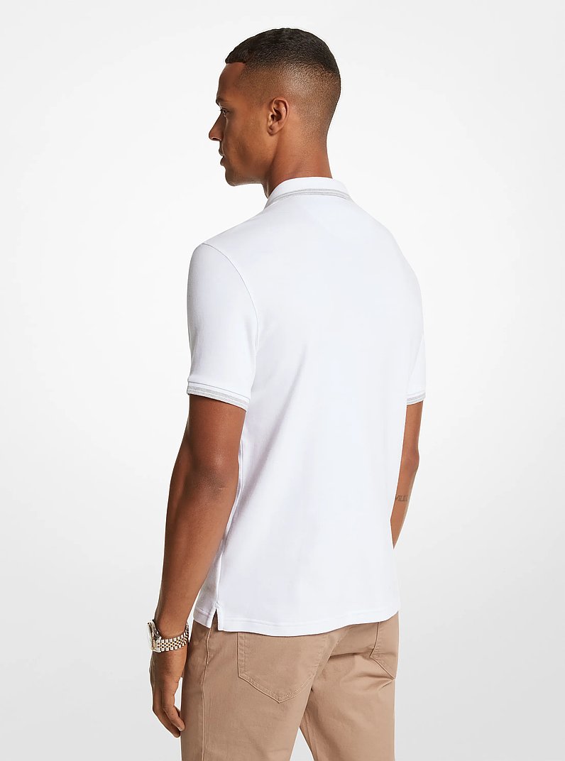 Greenwich Cotton Polo Shirt in WHITE | Michael Kors