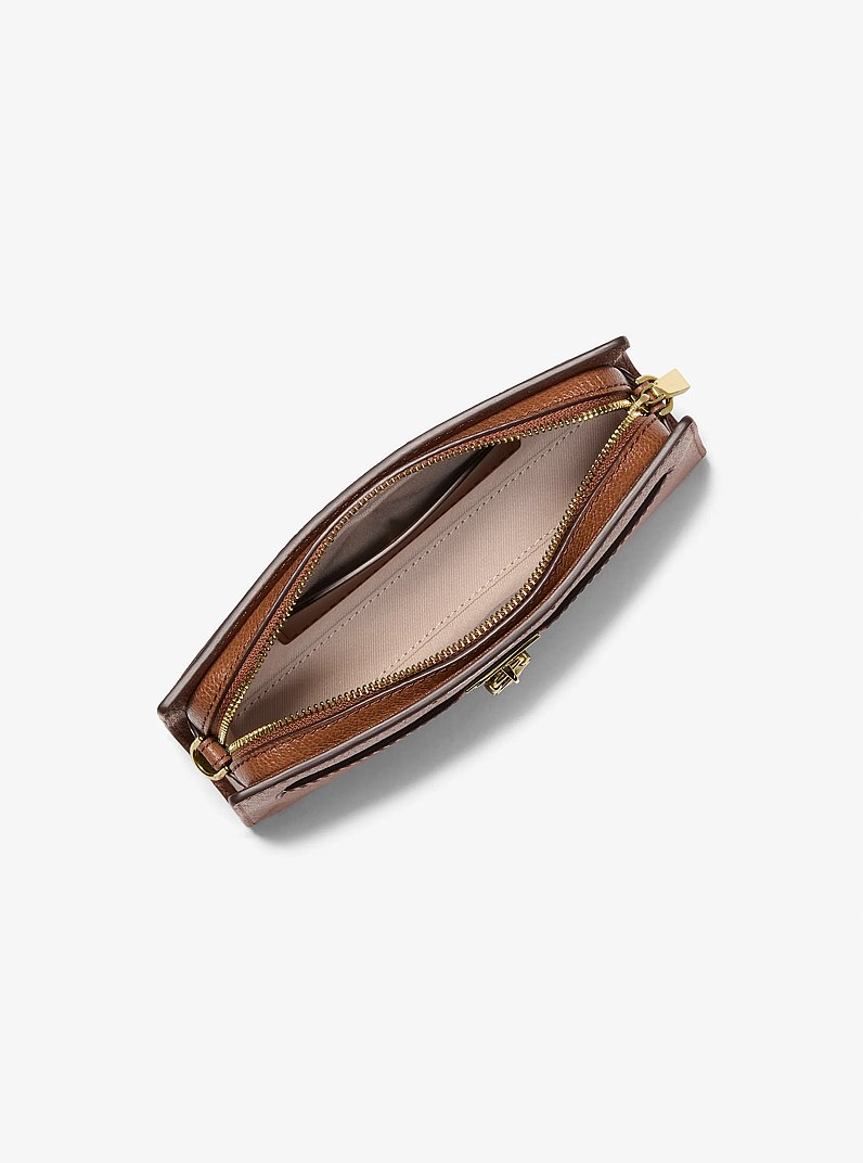 Hamilton Moderne Extra-Small Leather Convertible Crossbody Bag in LUGGAGE | Michael Kors