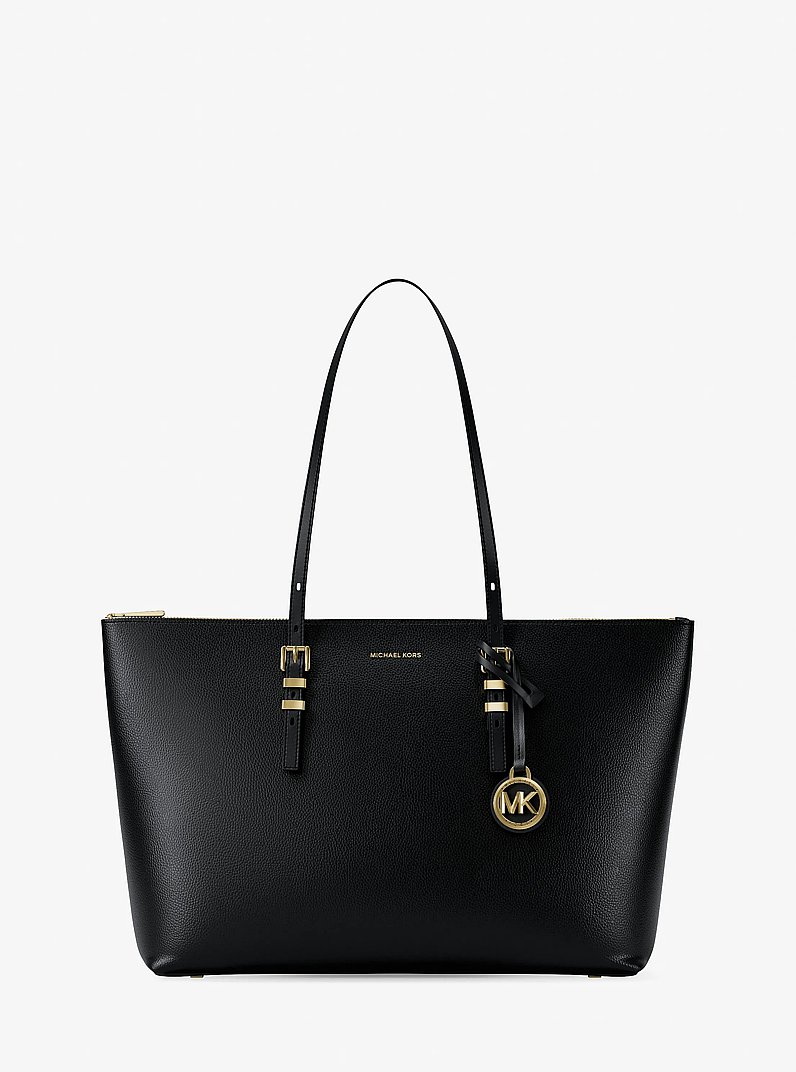 Shopper Quinn Large aus gekrispeltem Leder in SCHWARZ | Michael Kors
