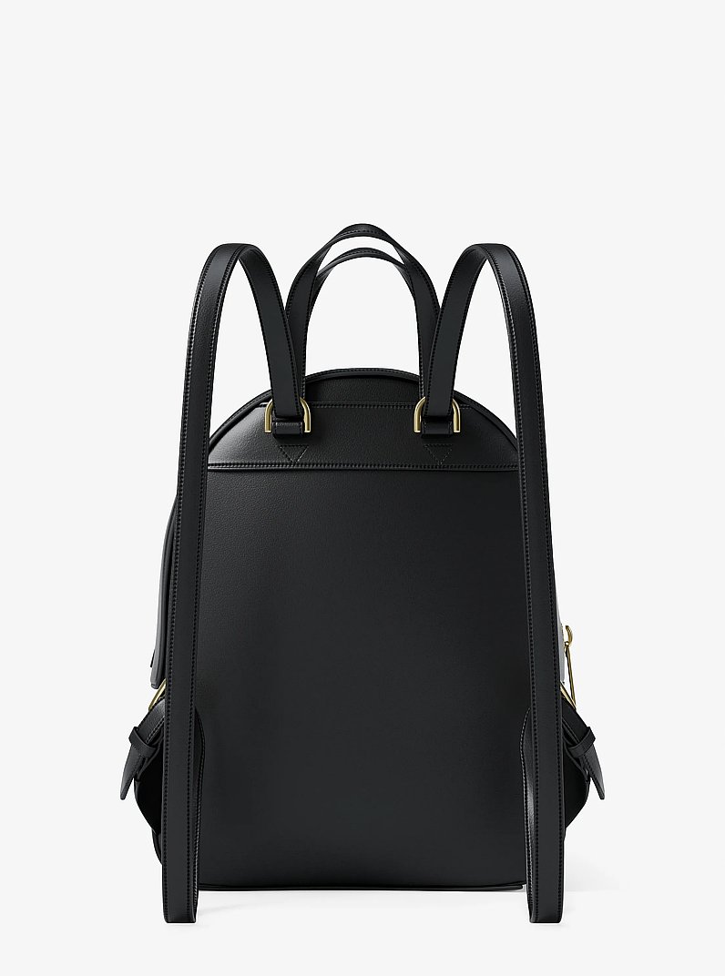 Jaycee Extra-Small Pebbled Leather Convertible Backpack in BLACK | Michael Kors