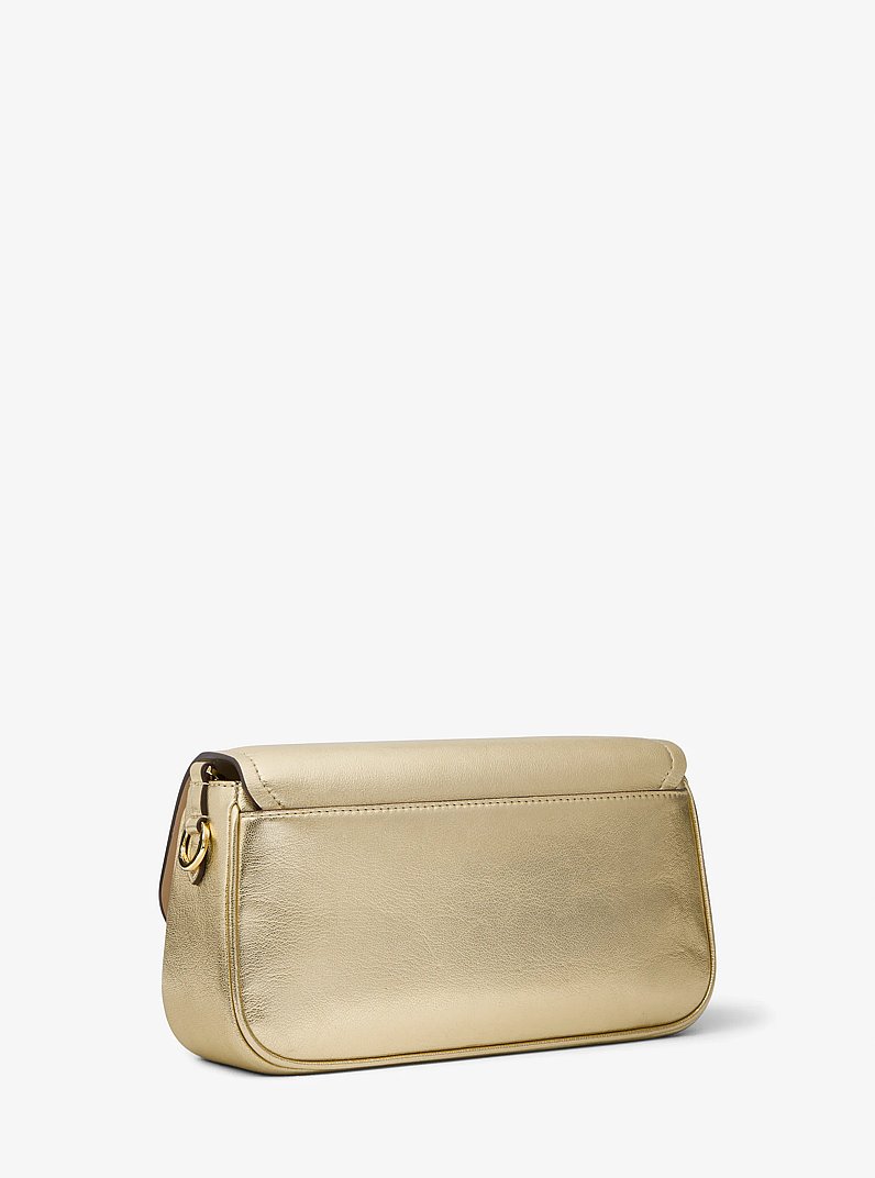 Schultertasche Parker Medium aus Leder in Metallic-Optik