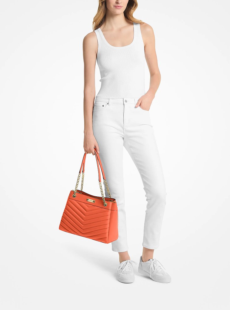 Bolso tote Whitney acolchado mediano in ROJO ARCILLA | Michael Kors