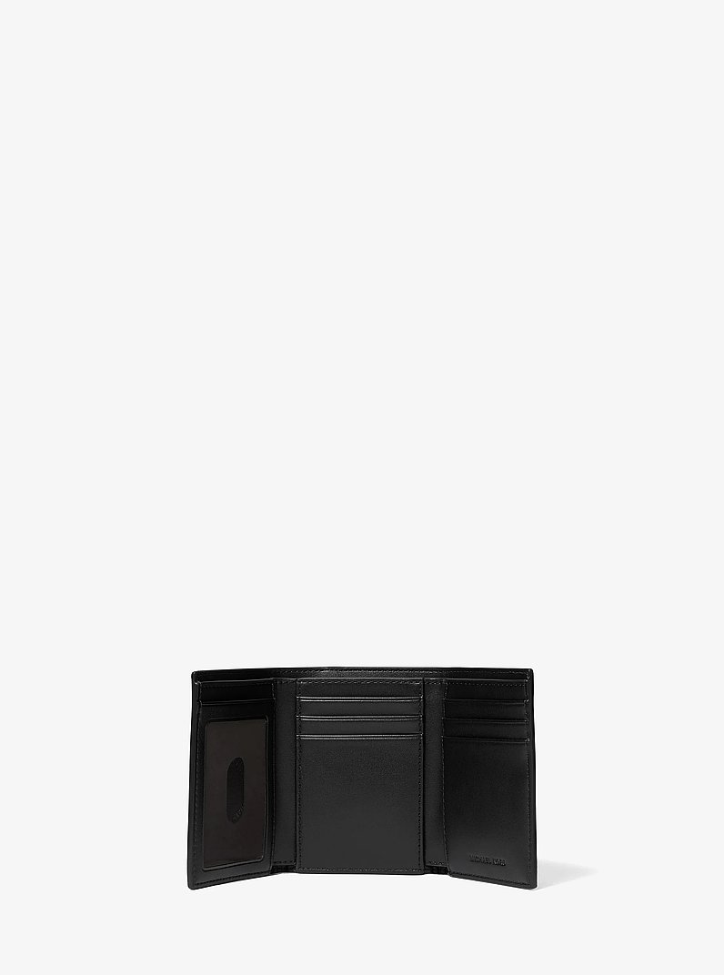 Signature Logo Tri-Fold Card Case and Belt Gift Set in BLACK | Michael Kors