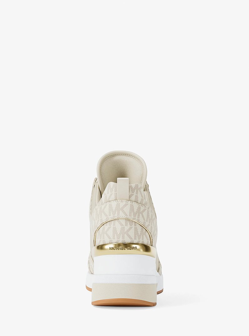 Georgie Signature Logo Trainer in VANILLA COMBO | Michael Kors