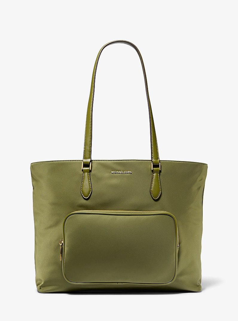 Cara Large Nylon Tote Bag in SMOKEY OLIVE | Michael Kors