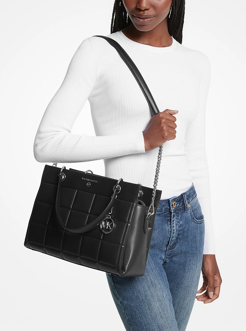 Susan Medium Quilted Leather Satchel