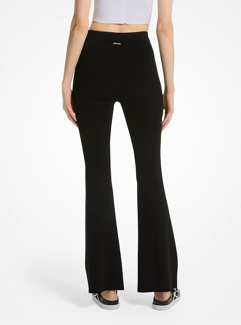 Legging &eacute;vas&eacute; en tricot extensible in NOIR | Michael Kors